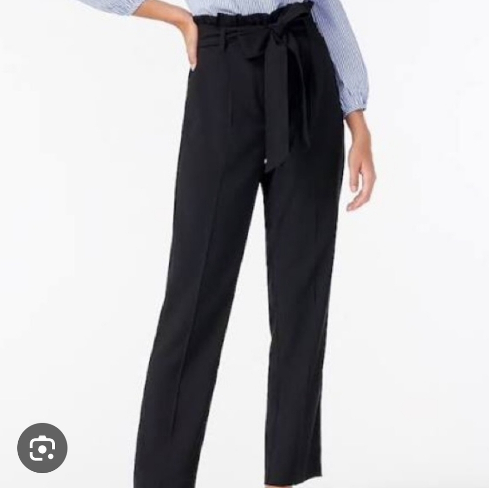 J. Crew Black Paper Bag Pants